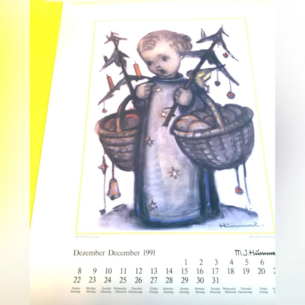 1991 Hummel Calendar Use for Prints